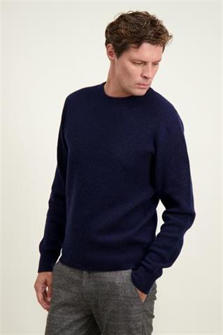 Granatowy sweter męski z wełną 74317 - 602331