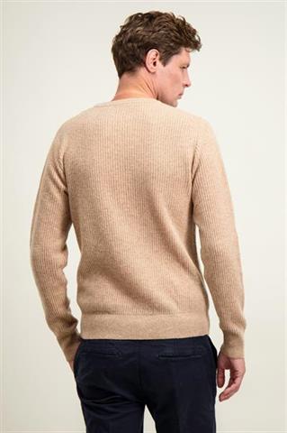Beżowy sweter męski z wełną 74318 - 602401