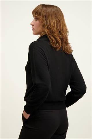 Czarny sweter damski z wełną merino 87121 - 603361