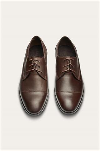 Brązowe skórzane buty męskie 58902 - 612141