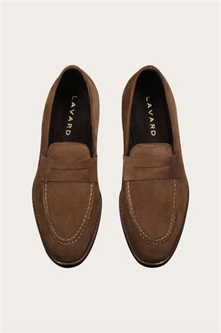 Brązowe zamszowe buty męskie 58914 - 623031