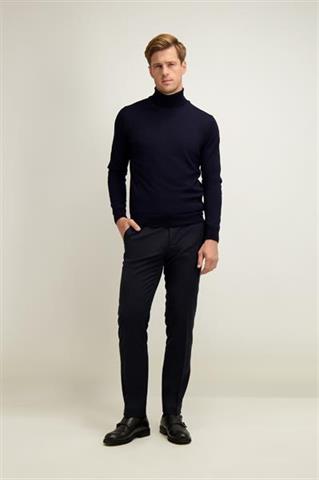 Granatowy golf męski z wełny merino 74225 - 642351