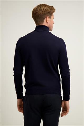 Granatowy golf męski z wełny merino 74225 - 642361