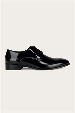 Czarne skórzane buty męskie 58907 - 646561