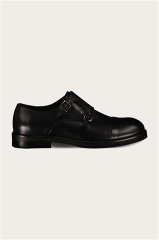 Czarne skórzane buty męskie 58918 - 653961