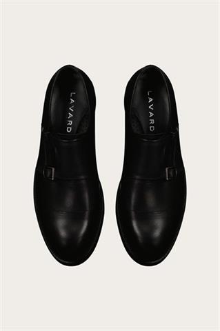 Czarne skórzane buty męskie 58918 - 653971