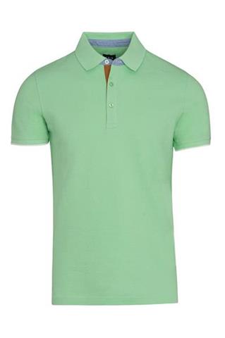 Zielona koszulka męska Polo Basic Str 72887 - 75981