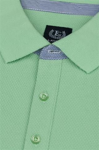 Zielona koszulka męska Polo Basic Str 72887 - 76011