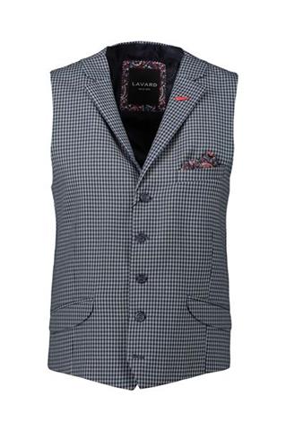 Kamizelka męska w drobną kratkę Namir Blue 10073 - 78301