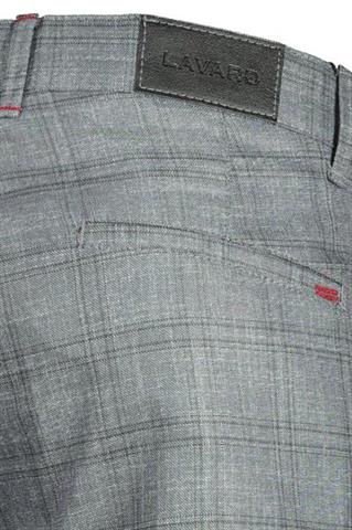 Szare spodnie w kratę Chinos London 64519 - 79031