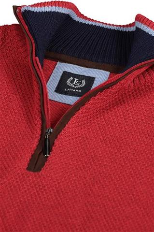 Bordowy sweter ze stójką Troyer 73830 - 83041