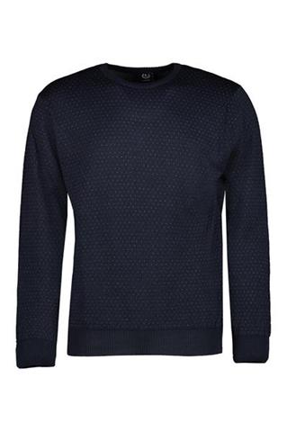 Granatowy sweter męski w kropki 73837 - 83171