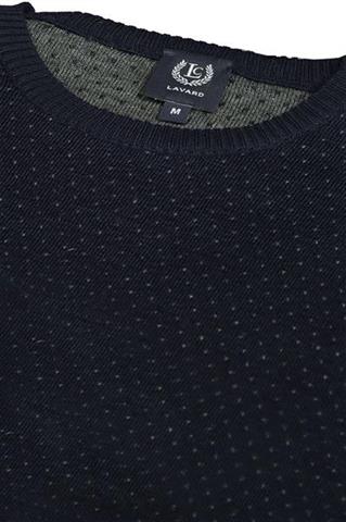 Granatowy sweter męski w kropki 73837 - 83191