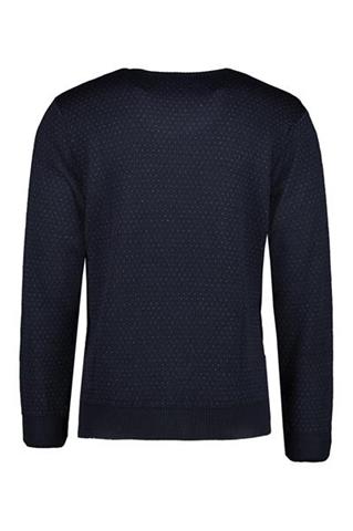 Granatowy sweter męski w kropki 73837 - 83201