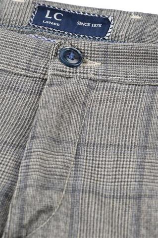 Szare spodnie w kratę Chinos PBT 60117 - 8671