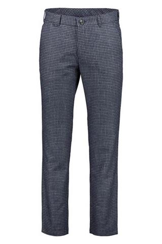 Granatowe spodnie w kratkę chino 60883 - 89951
