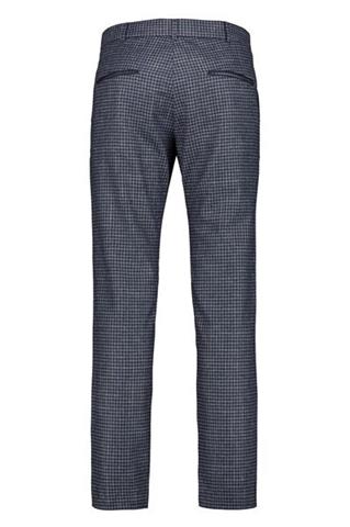 Granatowe spodnie w kratkę Chinos Gulio 60883 - 89981