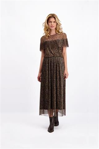 Zwiewna sukienka maxi w panterkę 84898 - 94311