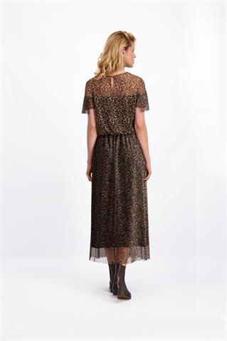 Zwiewna sukienka maxi w panterkę 84898 - 94321