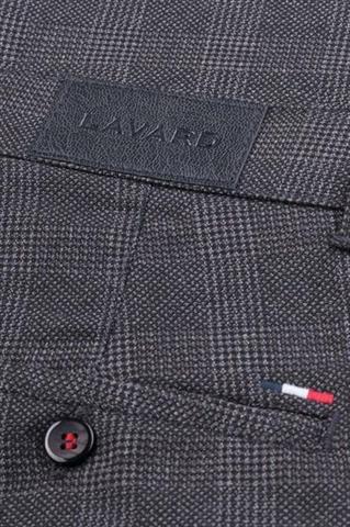 Szare spodnie w kratę Chinos London 64513 - 9731