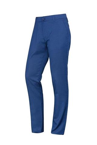 Niebieskie spodnie w kratę Chinos London 64516 - 9881