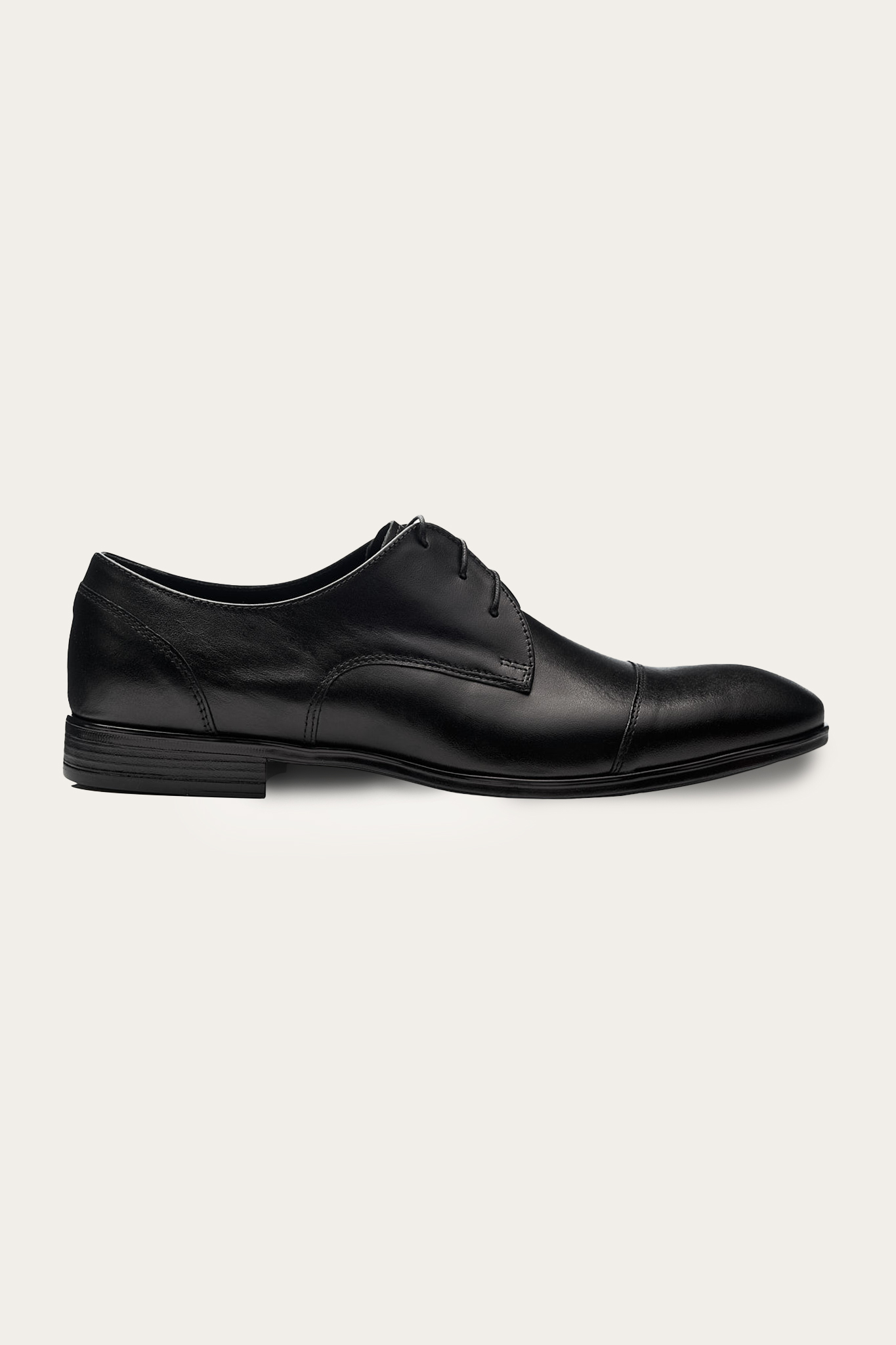 Czarne skórzane buty męskie 58903