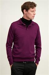 Bordowy sweter męski z wełny merino 74276